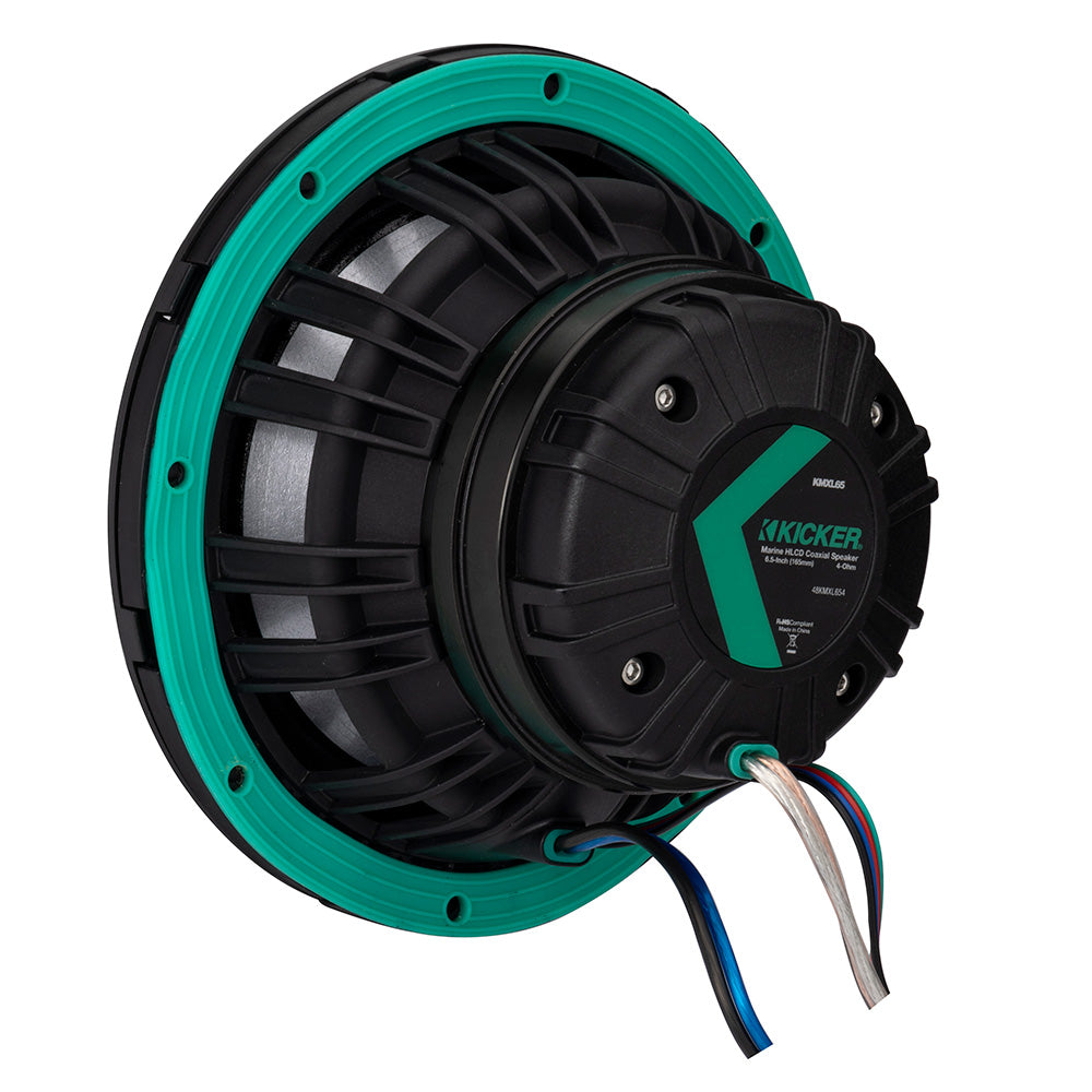 KICKER KMXL65 6.5" Horn Loaded Compression Speakers - 4-Ohm, Charcoal & White KICKER