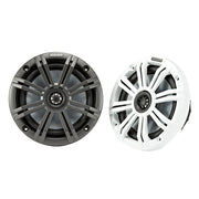 KICKER KM65 6.5" Marine Coaxial Speakers w/3/4" Tweeters - 4-Ohm, Charcoal & White KICKER