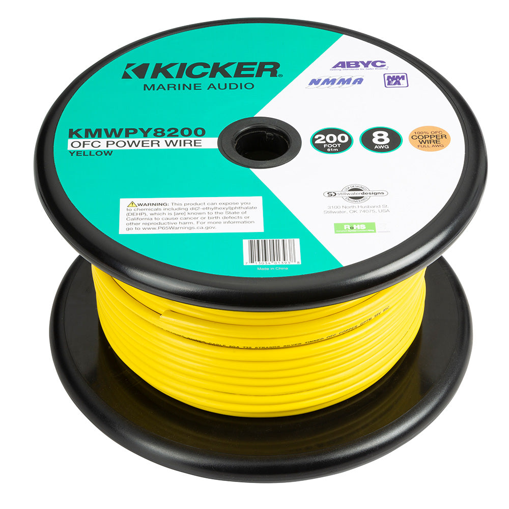 KICKER KMWPY8200 200' 8AWG Power Wire - Yellow KICKER