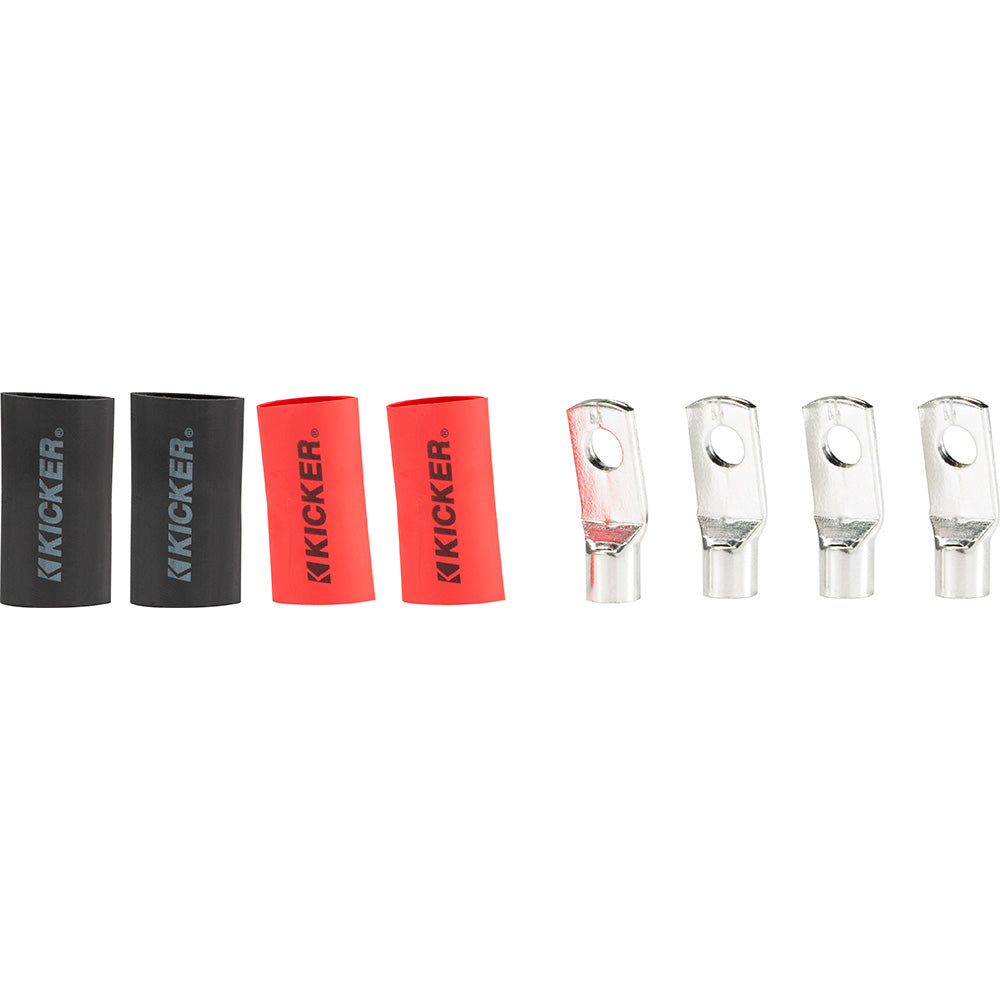 KICKER RT4 Nickel Plated 4AWG 5/16" Ring Terminal - 4-Pack KICKER