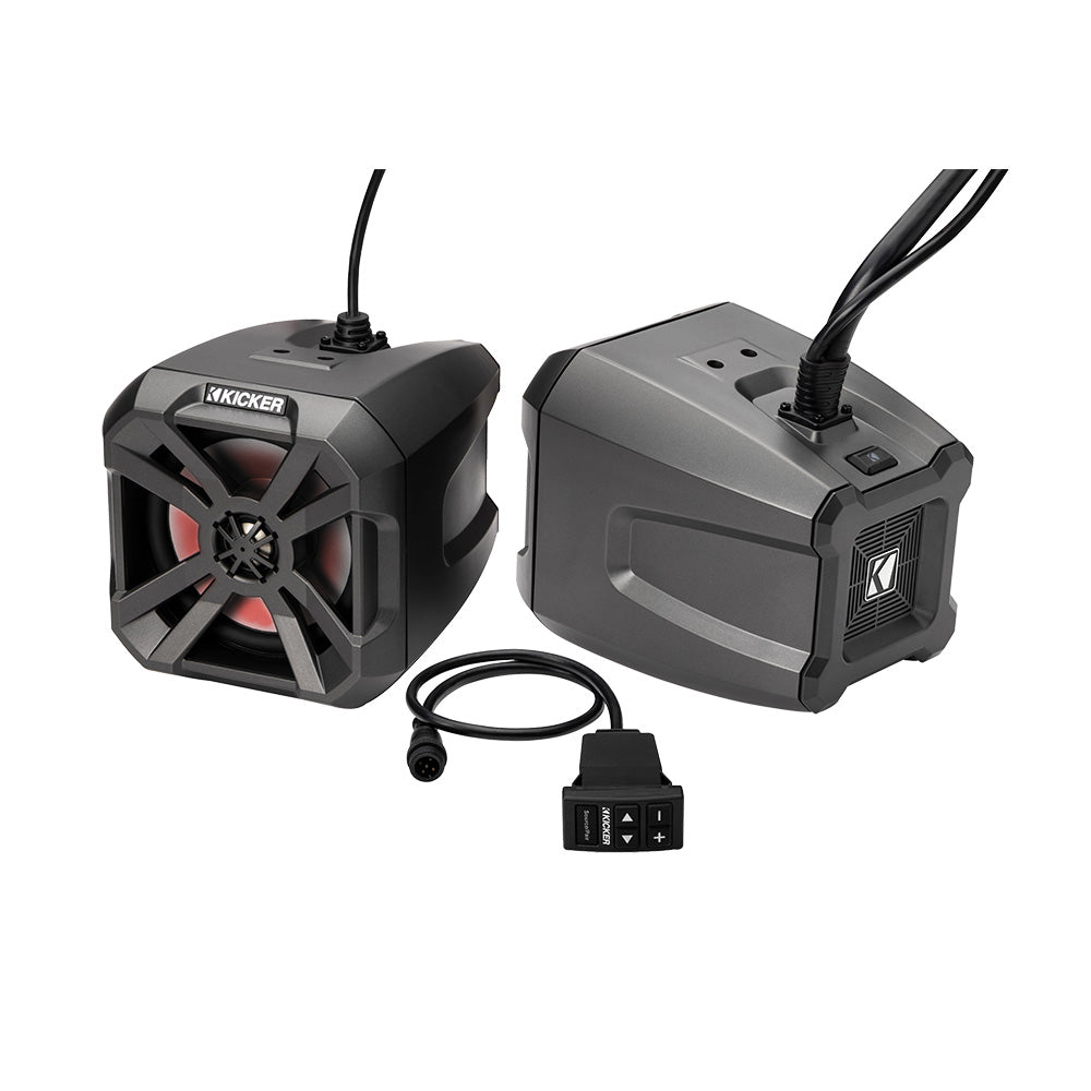 KICKER 6.5" LED PowerCan Powersports Bluetooth Speakers - Black KICKER