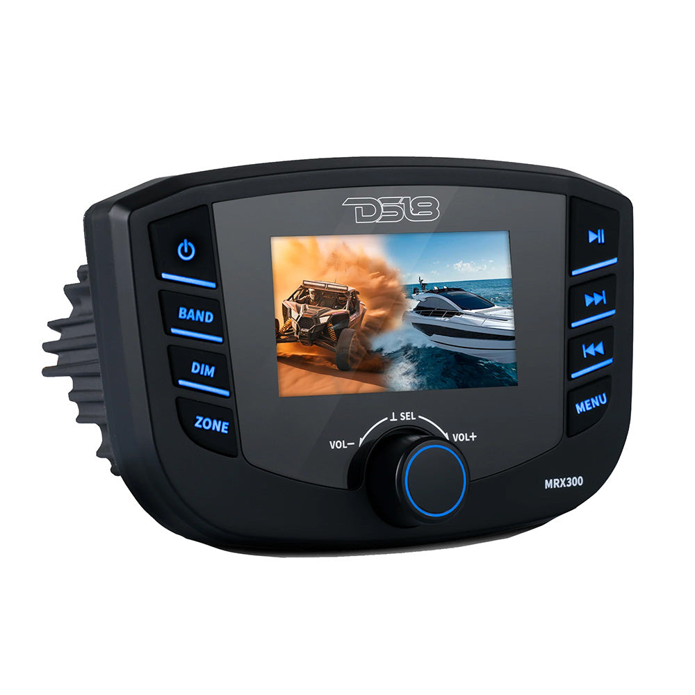 DS18 Marine Headunit TFT Screen - 3 Zones - 4V Output - Bluetooth - RDS 4x50 Watts DS18