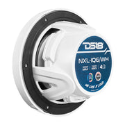 DS18 6.5" 2-Way Coaxial Marine Speakers w/LED, White - 150W, 4-Ohm DS18