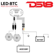 DS18 LED Light Bluetooth Control Works w/Android & iPhone DS18