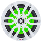 DS18 HYDRO 6.5" 2-Way Marine Speakers w/RGB LED Lights 300W - White DS18