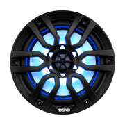 DS18 HYDRO 8" 2-Way Marine Speakers w/RGB LED Lights 375W - Matte Black DS18