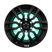 DS18 HYDRO 8" 2-Way Marine Speakers w/RGB LED Lights 375W - Matte Black DS18