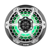 DS18 HYDRO 6.5" 2-Way Marine Speakers w/RGB LED Lights 375W - Black Carbon Fiber DS18