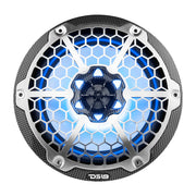 DS18 HYDRO 8" 2-Way Marine Speakers w/RGB LED Lights 450W - Black Carbon Fiber DS18