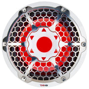 DS18 HYDRO 10" Subwoofer w/RGB Lights - 600W - White DS18