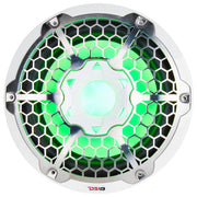 DS18 HYDRO 10" Subwoofer w/RGB Lights - 600W - White DS18