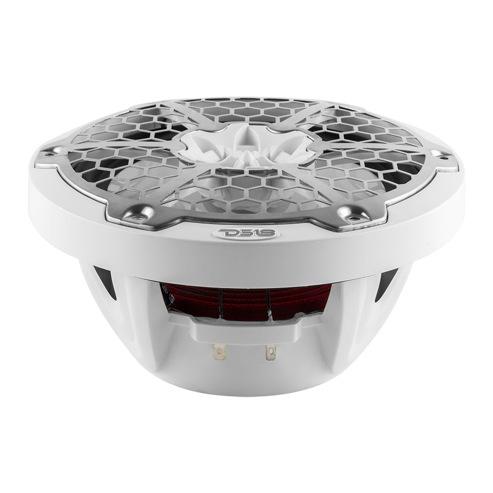 DS18 New Edition HYDRO 8" 2-Way Marine Speakers w/RGB LED Lighting 375W - White DS18