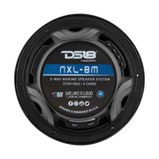 DS18 New Edition HYDRO 8" 2-Way Marine Speakers w/RGB LED Lighting 375W - Black DS18