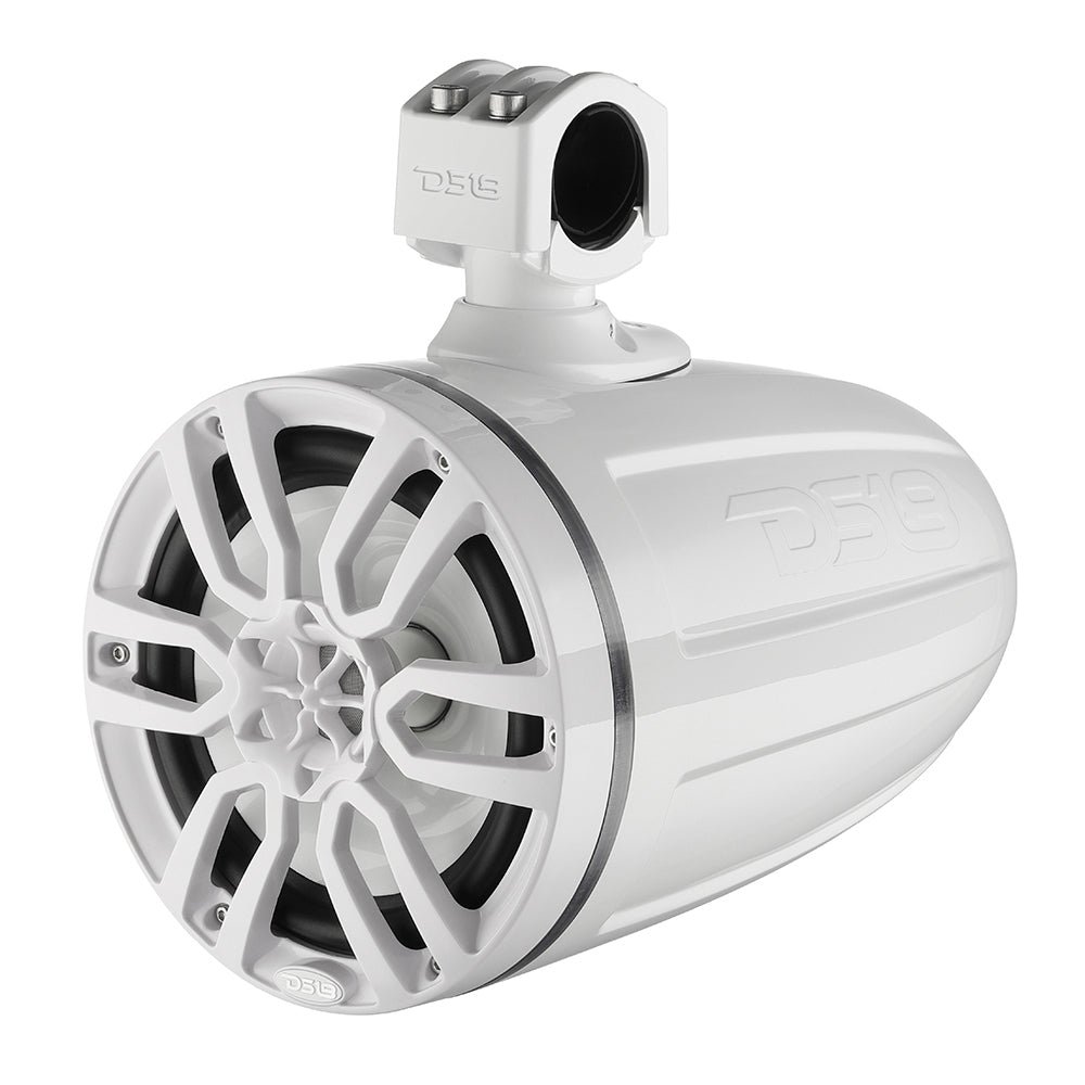 DS18 X Series HYDRO 6.5" Wakeboard Pod Tower Speaker w/RGB LED Light - 300W - White DS18