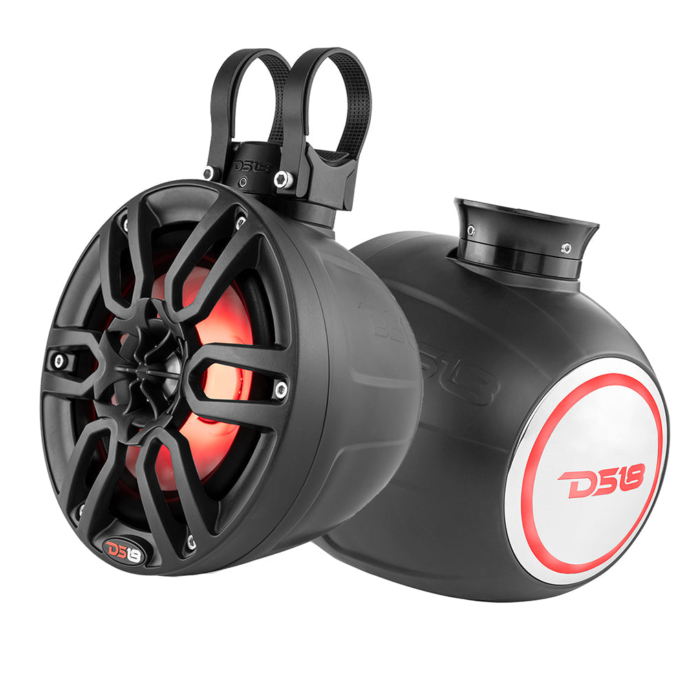 DS18 HYDRO 6.5" Compact Wakeboard Pod Tower w/RGB Light - 300W - Black DS18