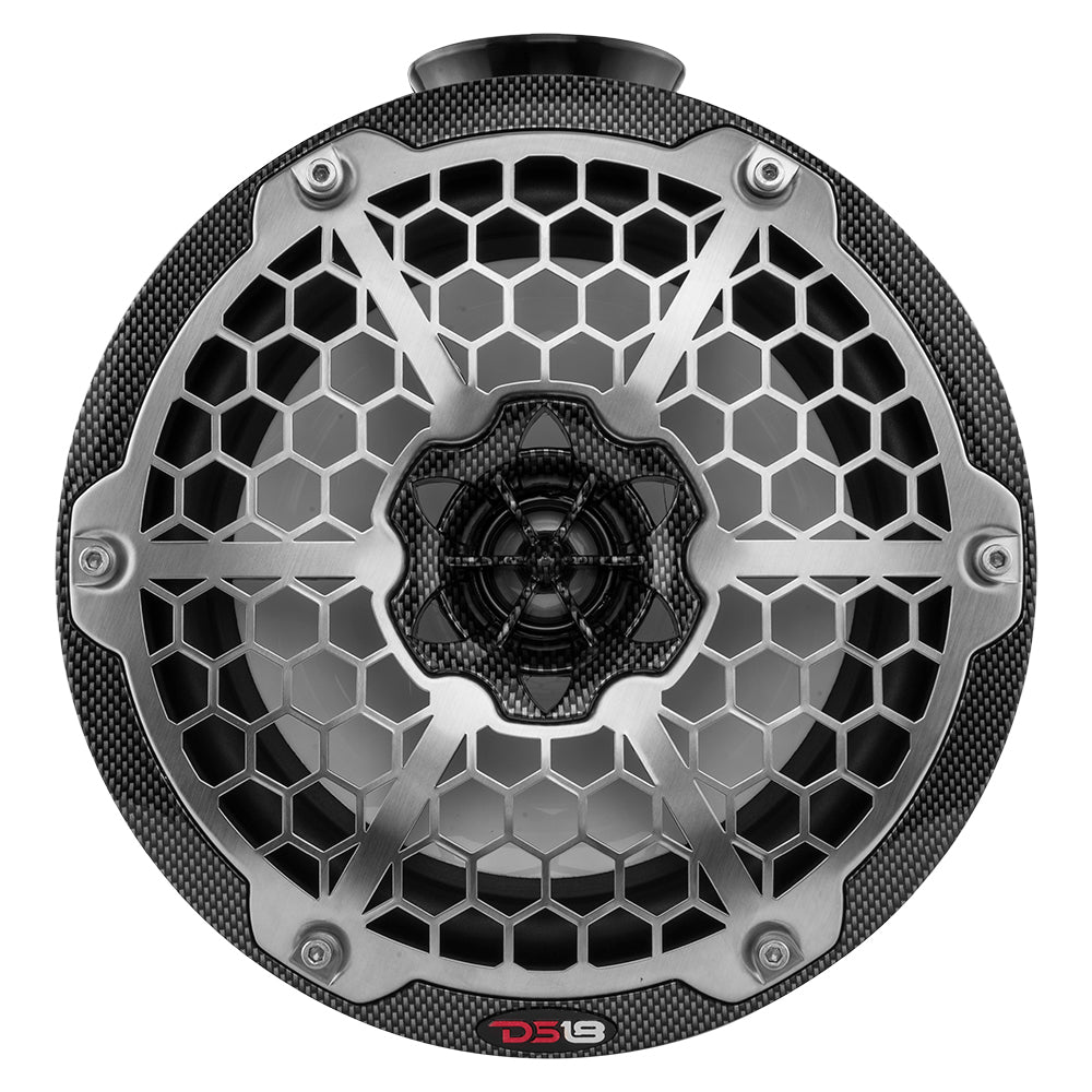 DS18 HYDRO 8" Compact Wakeboard Pod Tower w/RGB Light - 375W - Black Carbon Fiber DS18