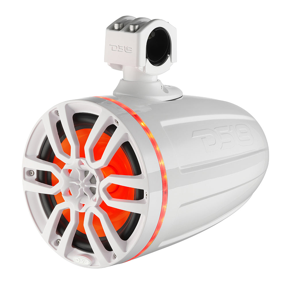 DS18 X Series HYDRO 8" Wakeboard Pod Tower Speaker w/RGB LED Light - 375W - White DS18