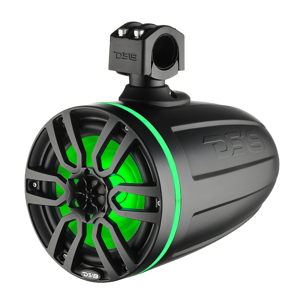 DS18 X Series HYDRO 8" Wakeboard Pod Tower Speaker w/RGB LED Light - 375W - Matte Black DS18
