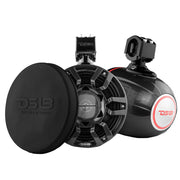 DS18 HYDRO 8" Marine Tower Speakers w/RGB LED Lights & Pro Audio Loudspeakers - Carbon Fiber DS18