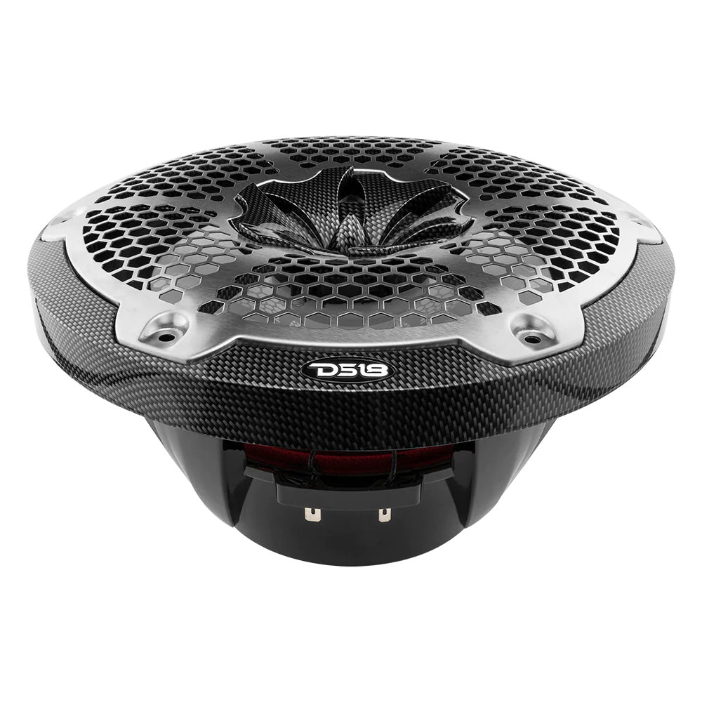 DS18 HYDRO 10" 2-Way Speakers w/ RGB LED Lights - Carbon Fiber DS18