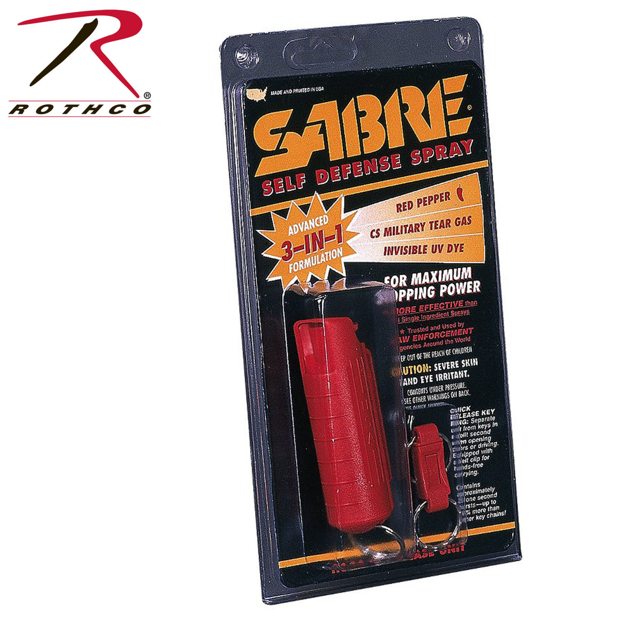 Sabre 3-In-1 Pepper Spray With Plastic Case
