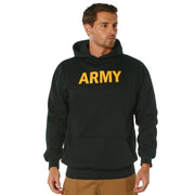 Rothco Army Printed Pullover Hoodie - Black LARSON TACTICAL SUPPLY