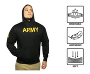 Rothco Army Printed Pullover Hoodie - Black LARSON TACTICAL SUPPLY