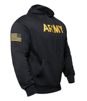 Rothco Army Printed Pullover Hoodie - Black LARSON TACTICAL SUPPLY