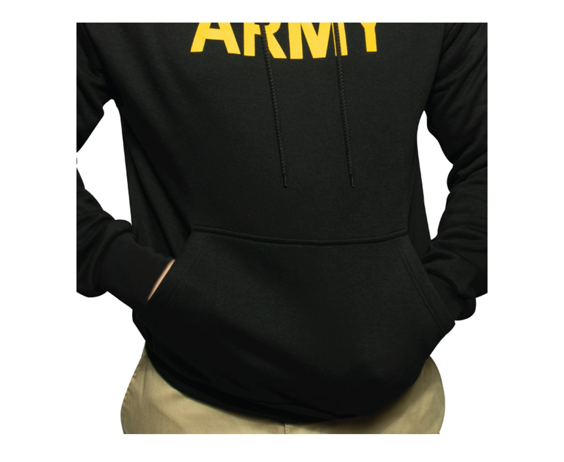 Rothco Army Printed Pullover Hoodie - Black LARSON TACTICAL SUPPLY
