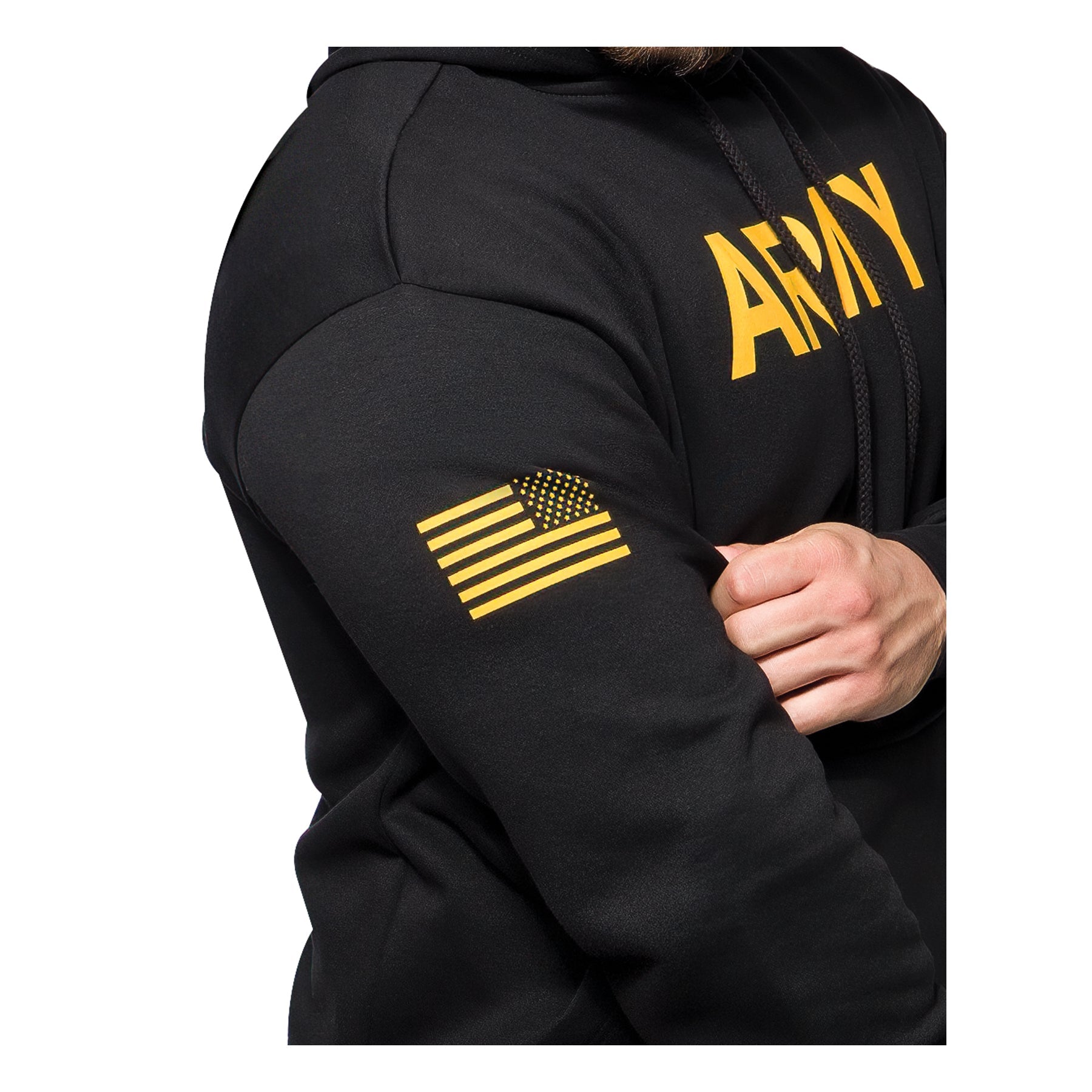 Rothco Army Printed Pullover Hoodie - Black LARSON TACTICAL SUPPLY
