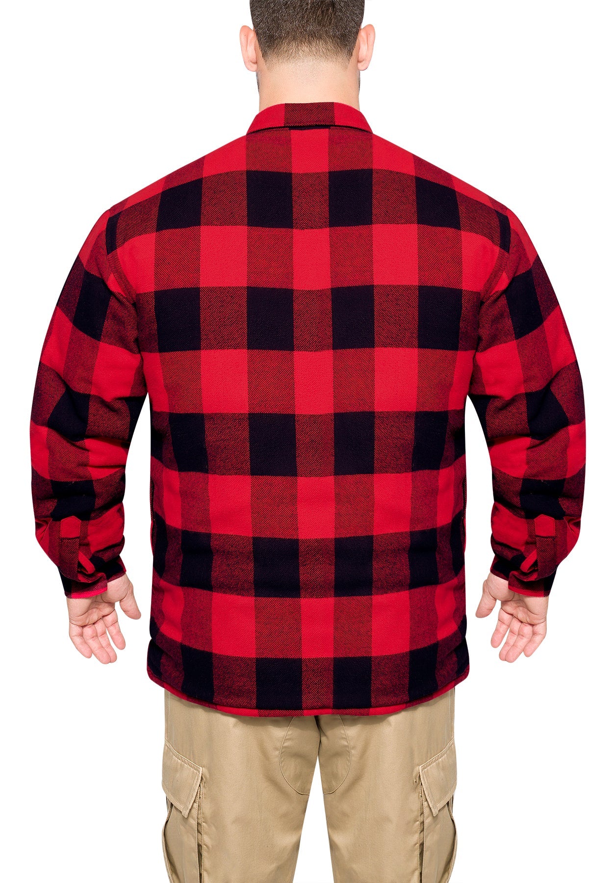 Rothco Buffalo Plaid Quilted Lined Jacket - Red LARSON TACTICAL SUPPLY