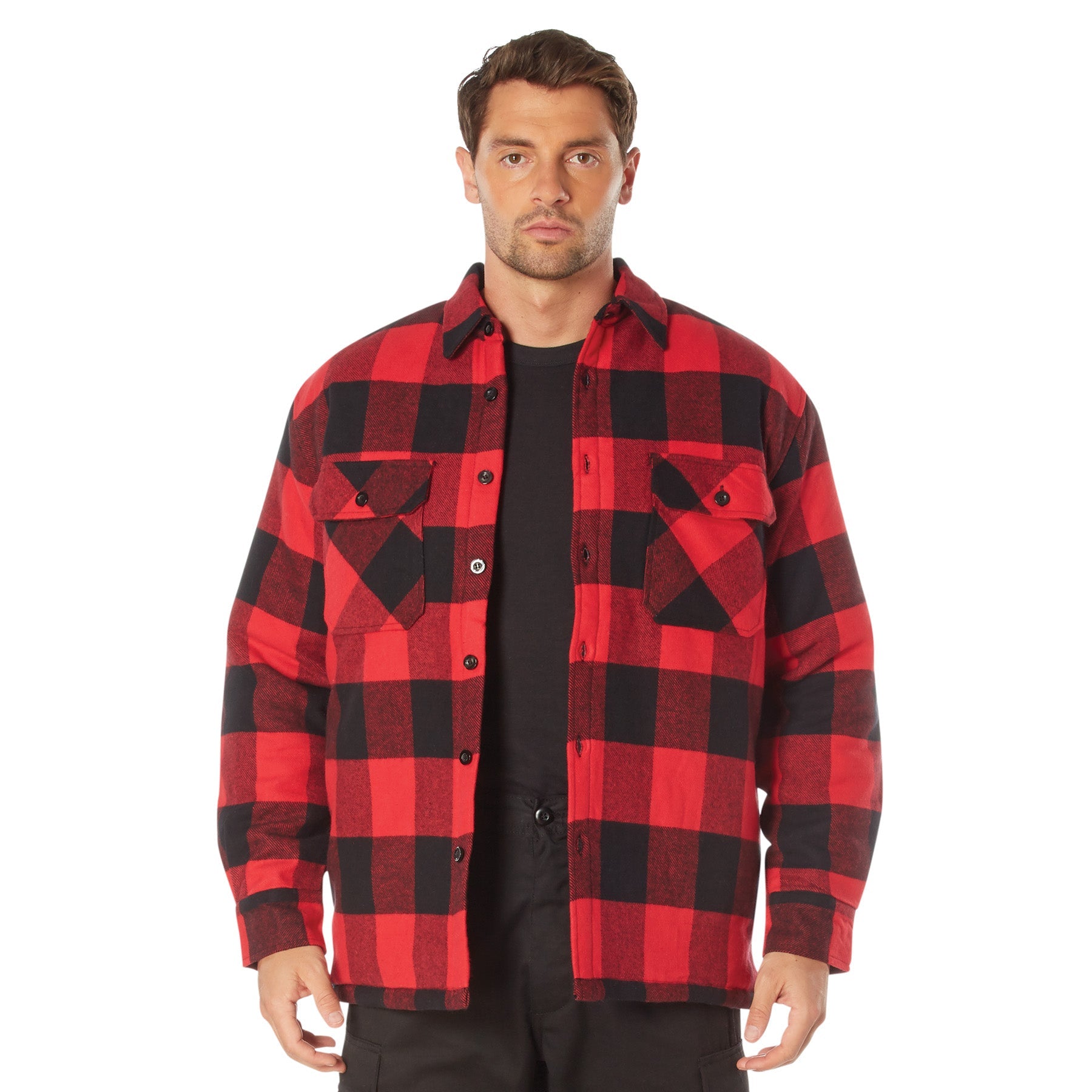 Rothco Buffalo Plaid Quilted Lined Jacket - Red LARSON TACTICAL SUPPLY