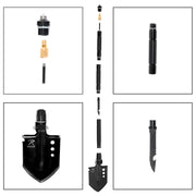 Rothco 8-in-1 Multi-Tool Survival Shovel / Portable Camping Entrenching Tool - Stainless Steel LARSON TACTICAL SUPPLY