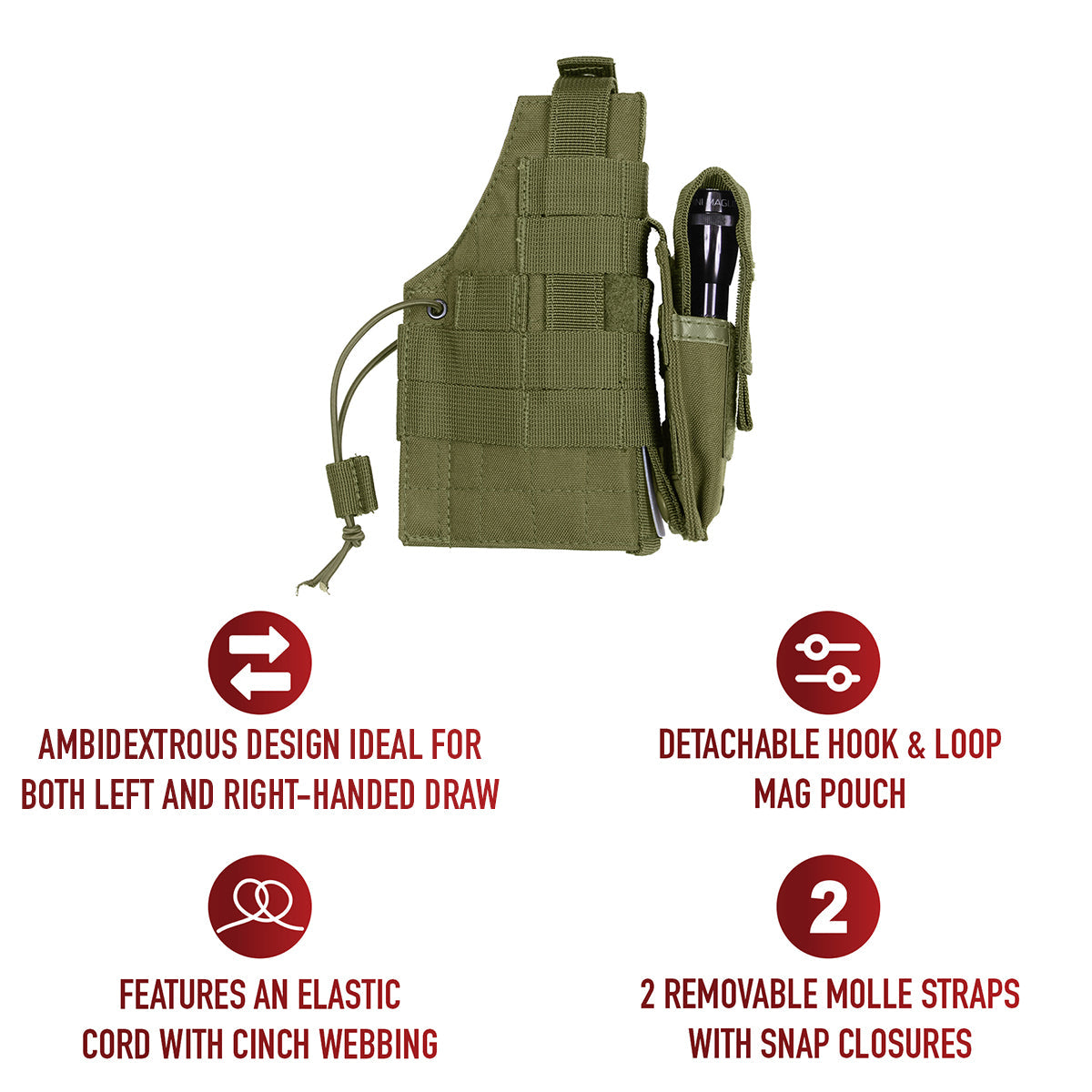 Rothco MOLLE Modular Ambidextrous Holster LARSON TACTICAL SUPPLY