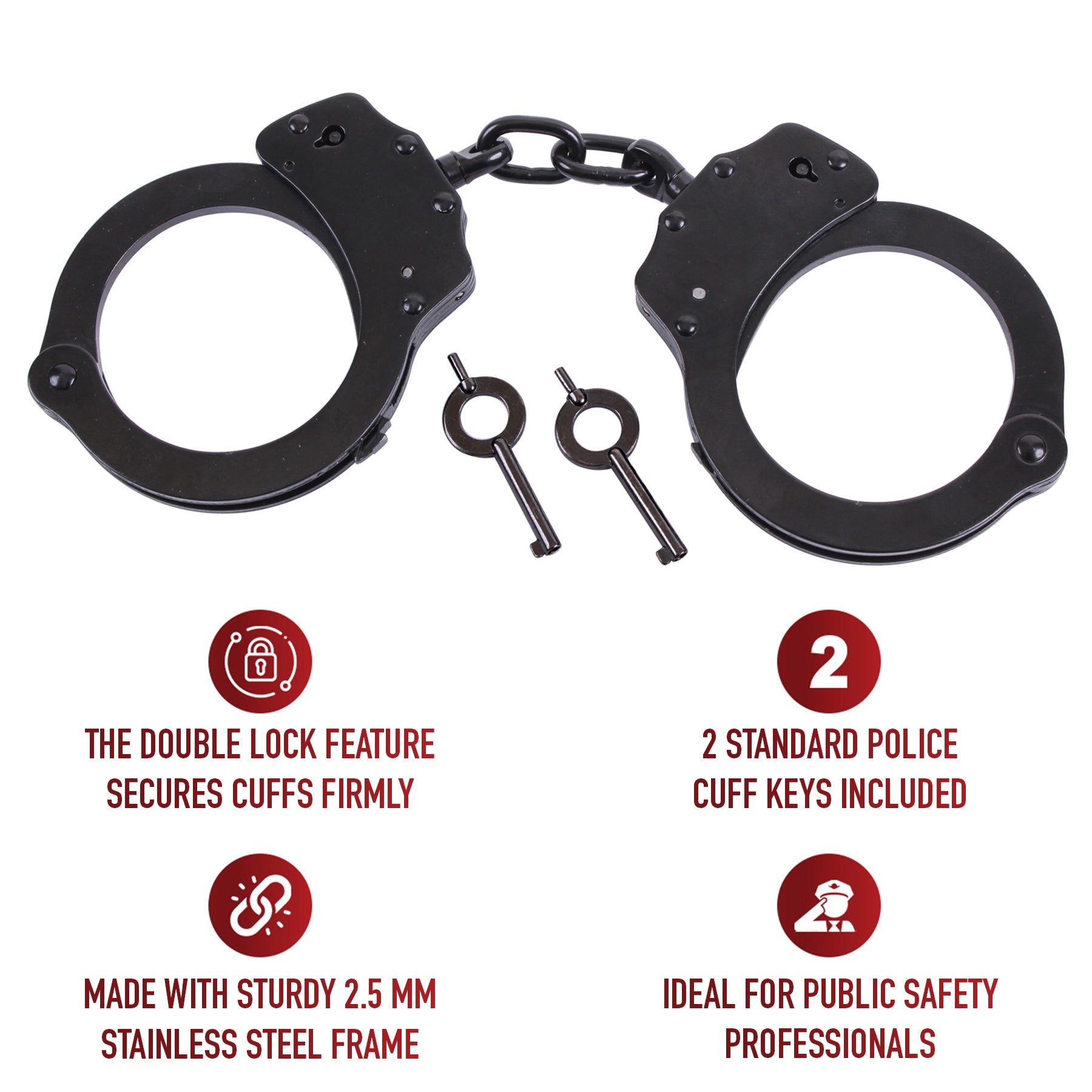 Rothco Stainless Steel Handcuffs LARSON TACTICAL SUPPLY