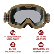Rothco ANSI Rated OTG Goggles LARSON TACTICAL SUPPLY