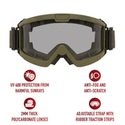 Rothco ANSI Rated OTG Goggles LARSON TACTICAL SUPPLY