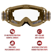 Rothco ANSI Rated OTG Goggles LARSON TACTICAL SUPPLY