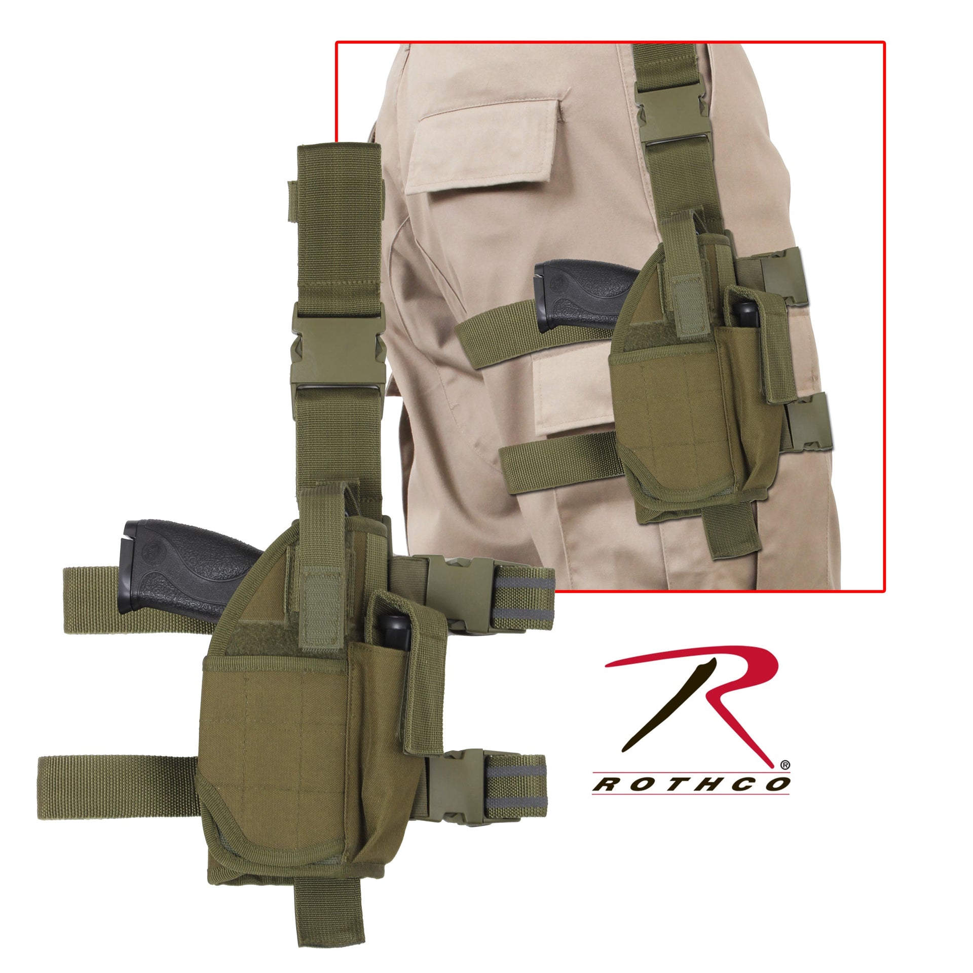 Rothco Deluxe Adjustable Universal Drop Leg Tactical Holster LARSON TACTICAL SUPPLY