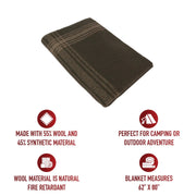 Rothco Striped Outdoor Wool Blanket LARSON TACTICAL SUPPLY