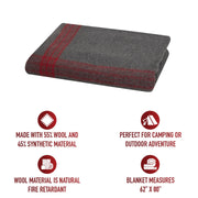 Rothco Striped Outdoor Wool Blanket LARSON TACTICAL SUPPLY