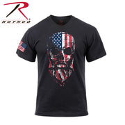 Rothco US Flag Bearded Skull T-Shirt LARSON TACTICAL SUPPLY