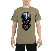 Rothco US Flag Bearded Skull T-Shirt LARSON TACTICAL SUPPLY