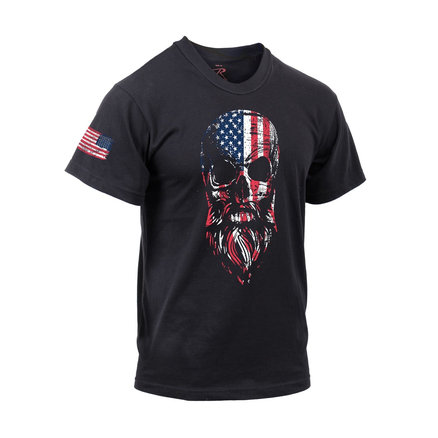 Rothco US Flag Bearded Skull T-Shirt LARSON TACTICAL SUPPLY
