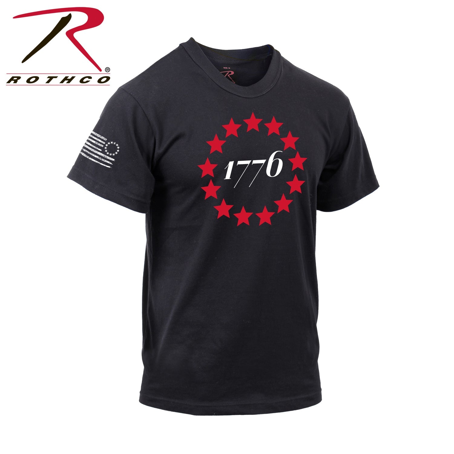 Rothco 1776 T-Shirt - Black LARSON TACTICAL SUPPLY