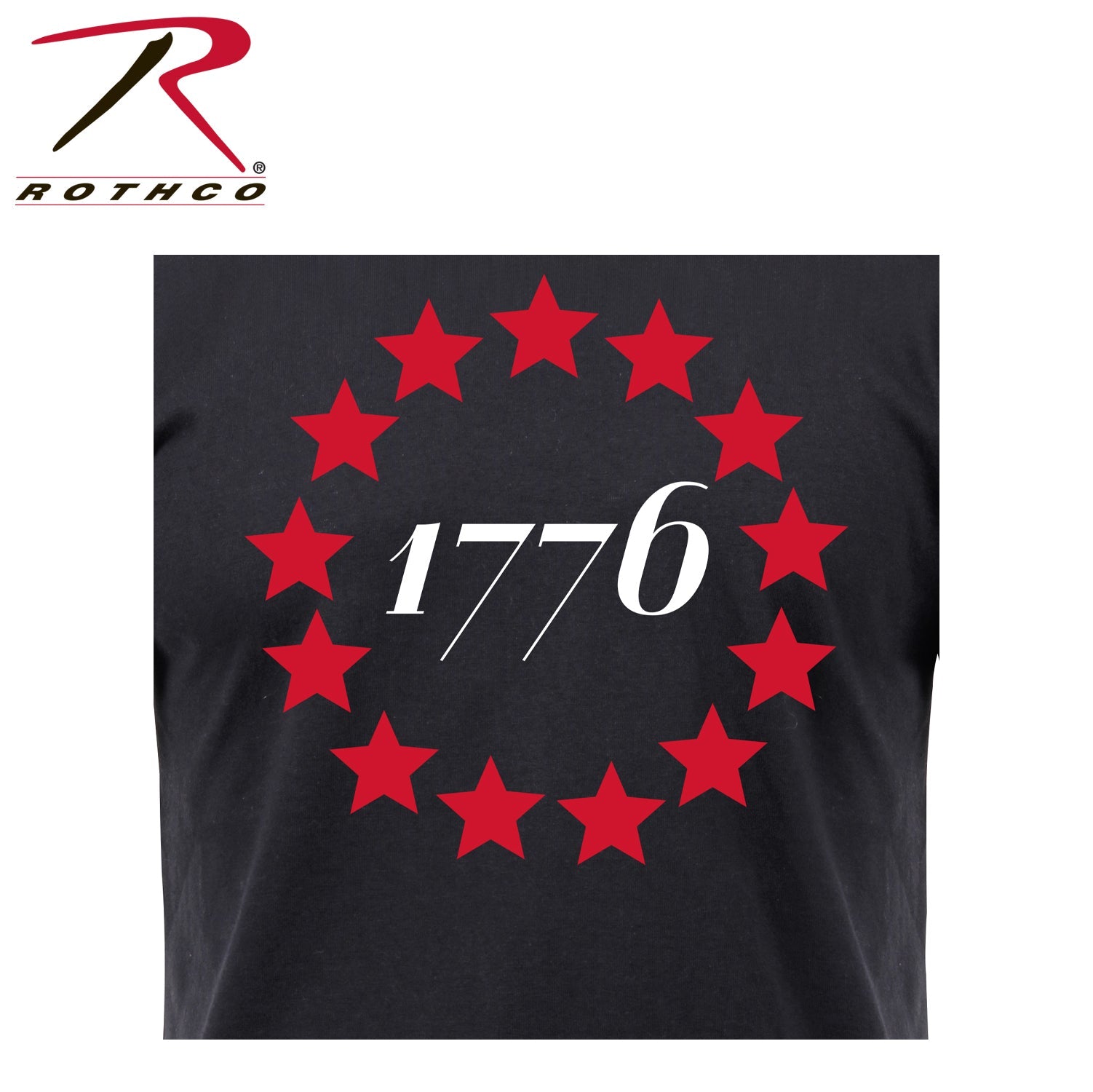 Rothco 1776 T-Shirt - Black LARSON TACTICAL SUPPLY