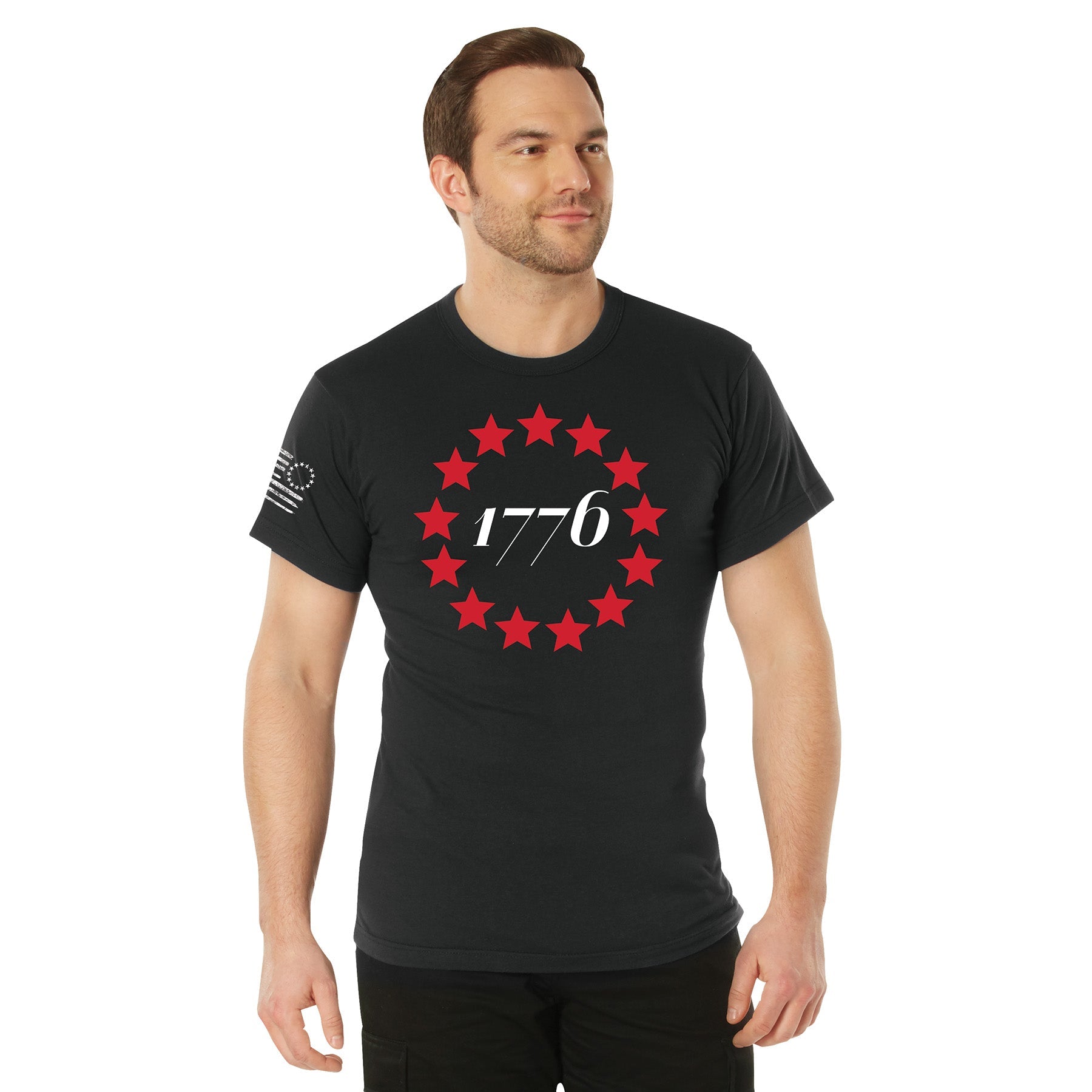Rothco 1776 T-Shirt - Black LARSON TACTICAL SUPPLY