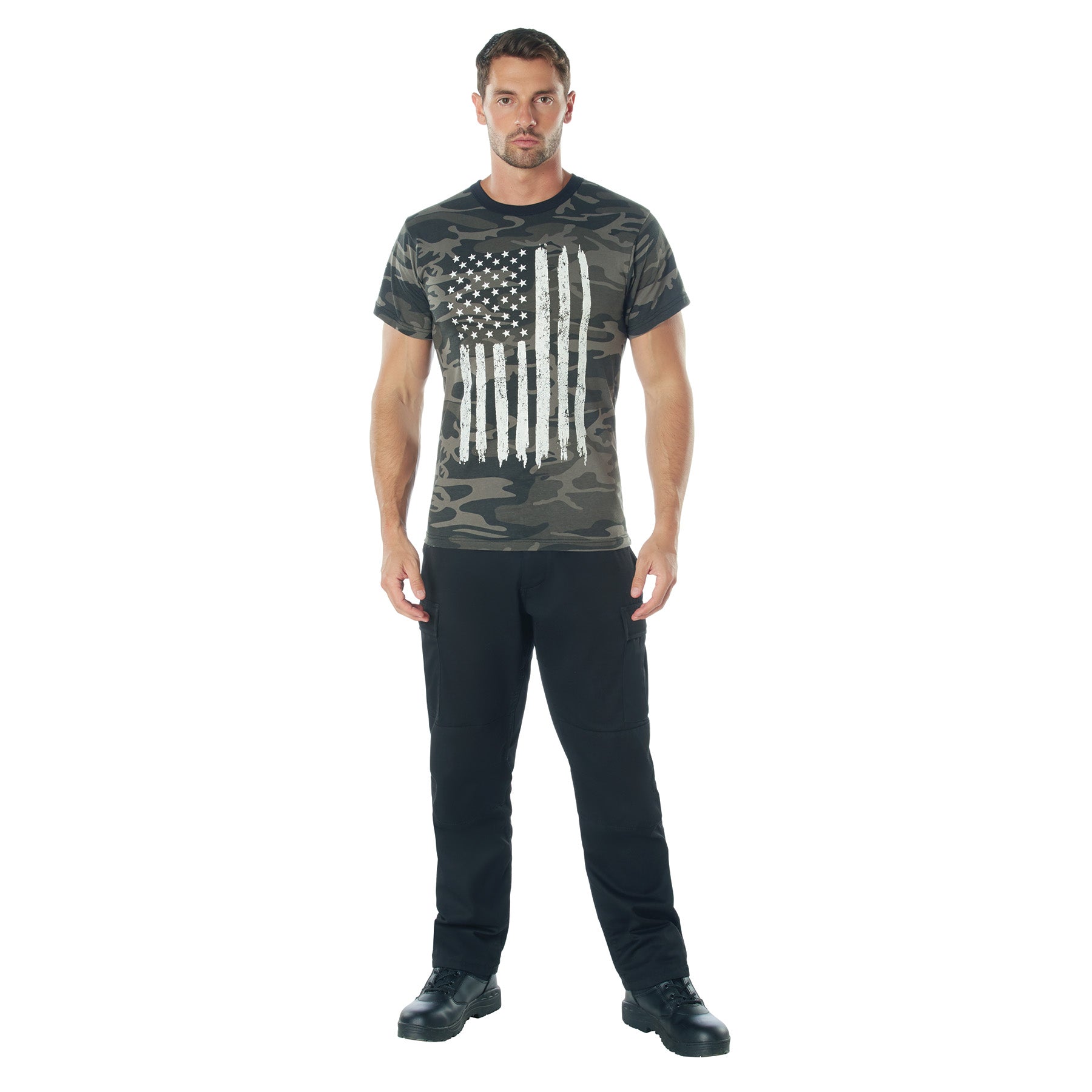 Rothco Camo US Flag T-Shirt LARSON TACTICAL SUPPLY