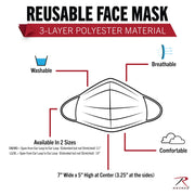 Rothco Camo 3-Layer Polyester Face Mask LARSON TACTICAL SUPPLY
