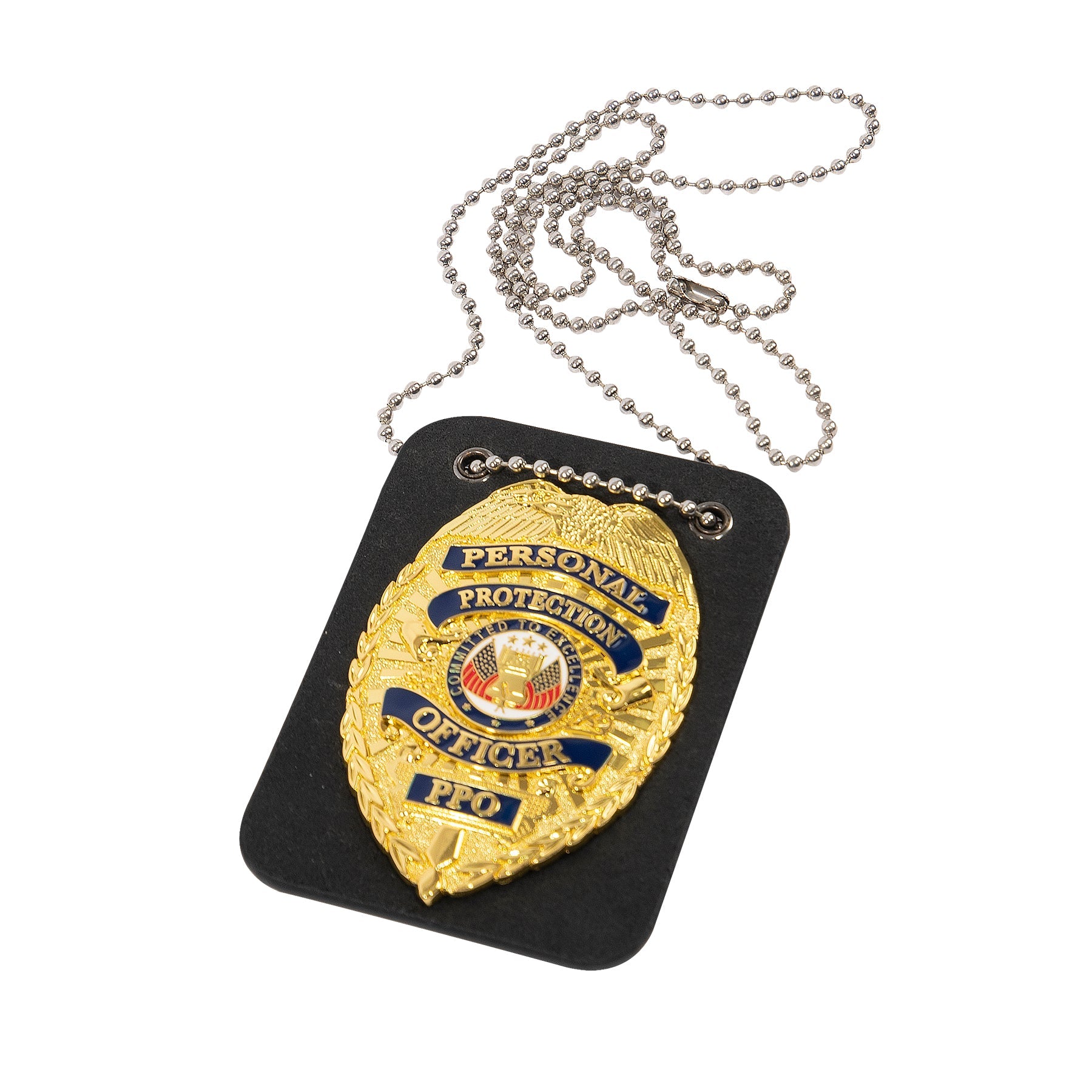 Rothco Low Profile Leather Badge Holder with Chain LARSON TACTICAL SUPPLY
